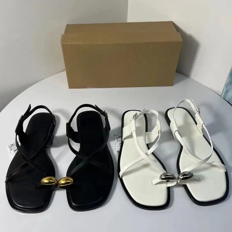 Summer Sandalias De Verano Gold Cute Trending Slipper Slides 2024 Footwear Ladies Sandals