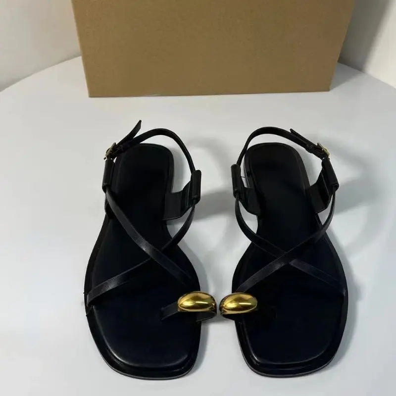 Summer Sandalias De Verano Gold Cute Trending Slipper Slides 2024 Footwear Ladies Sandals