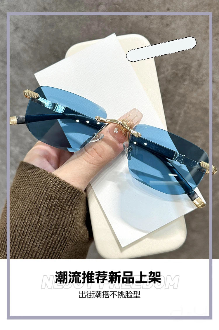 Square Reading Glasses Men Women Anti Blue Light Metal Frame Sunglasses Glasses Antifatigue Rectangle Computer Eyewear +1.5 +2.0