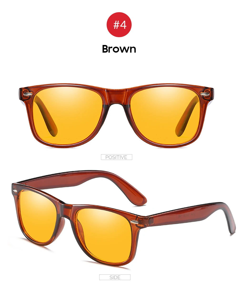 VIVIBEE Night Vision Blue Light Blocking Glasses Men Square Computer Eye  Eyeglasses Gaming Women Orange Eyewear
