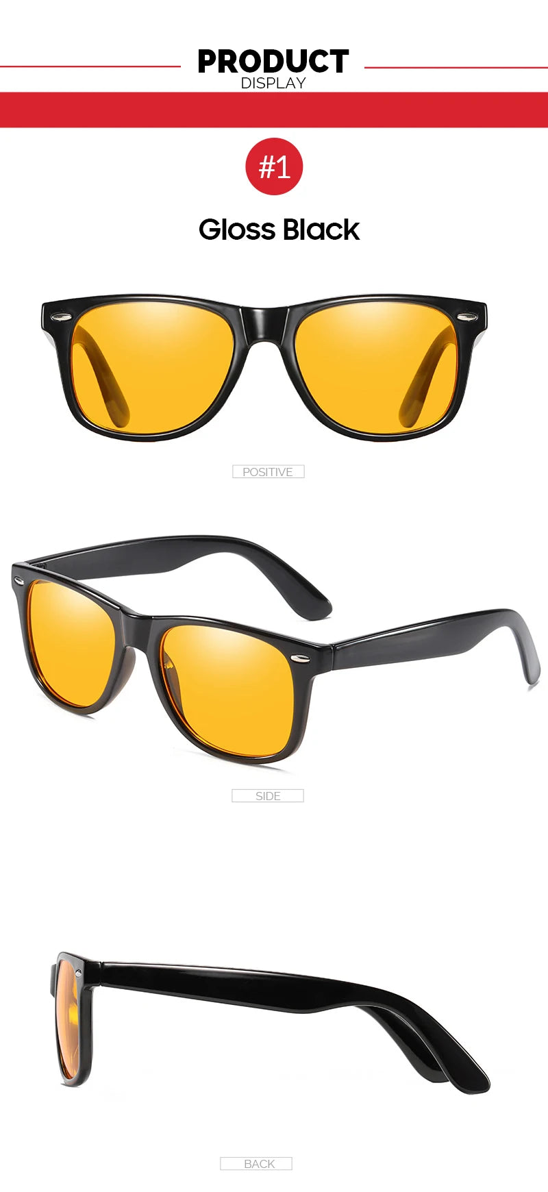 VIVIBEE Night Vision Blue Light Blocking Glasses Men Square Computer Eye  Eyeglasses Gaming Women Orange Eyewear