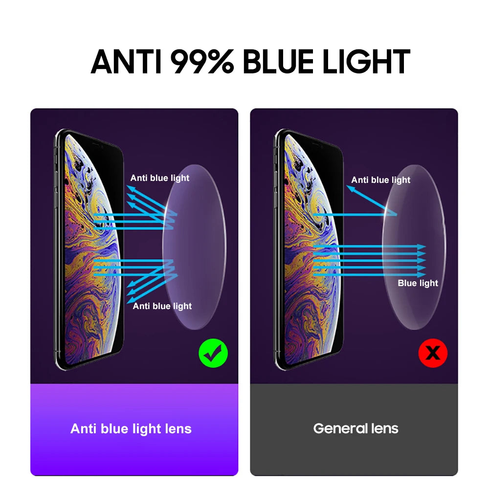 VIVIBEE Night Vision Blue Light Blocking Glasses Men Square Computer Eye  Eyeglasses Gaming Women Orange Eyewear