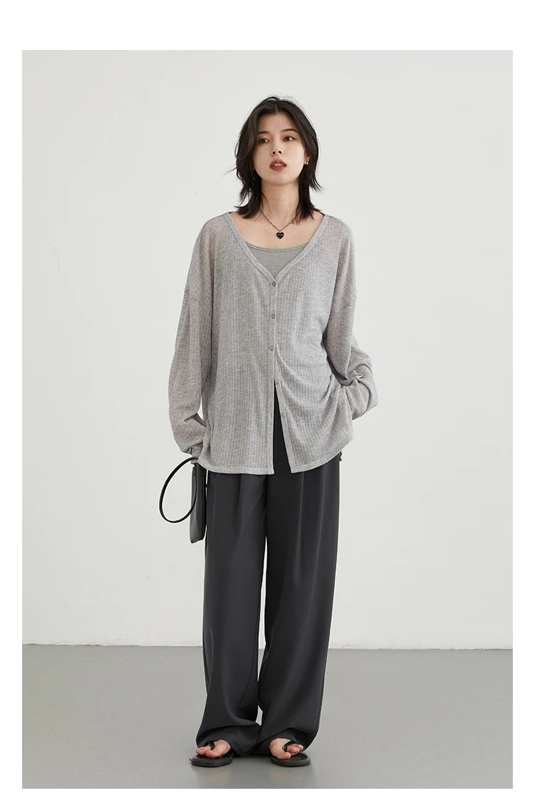 CHIC VEN Women Pants New Casual High Waisted Female Pleated Trousers Drooping Wide Leg Long Pant Office Lady Spring Summer 2025