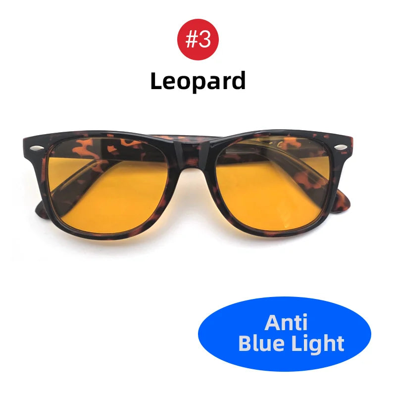 VIVIBEE Night Vision Blue Light Blocking Glasses Men Square Computer Eye  Eyeglasses Gaming Women Orange Eyewear