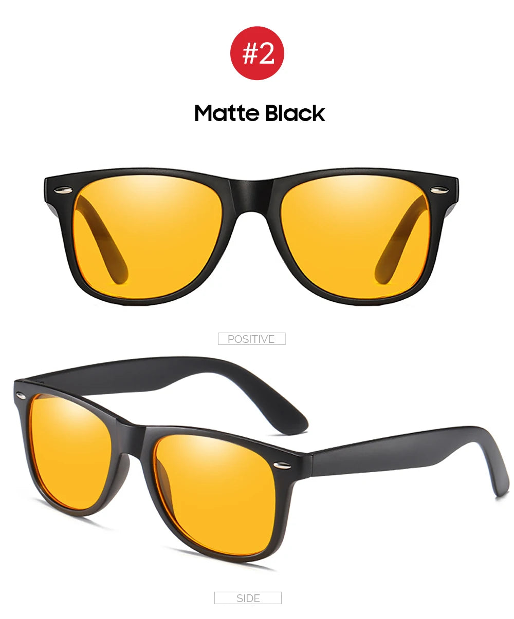 VIVIBEE Night Vision Blue Light Blocking Glasses Men Square Computer Eye  Eyeglasses Gaming Women Orange Eyewear