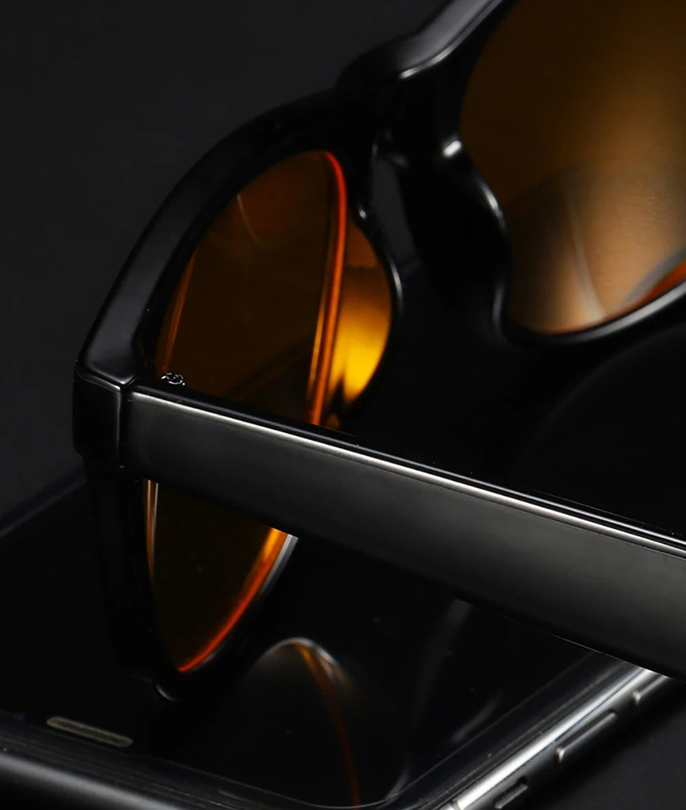 VIVIBEE Night Vision Blue Light Blocking Glasses Men Square Computer Eye  Eyeglasses Gaming Women Orange Eyewear