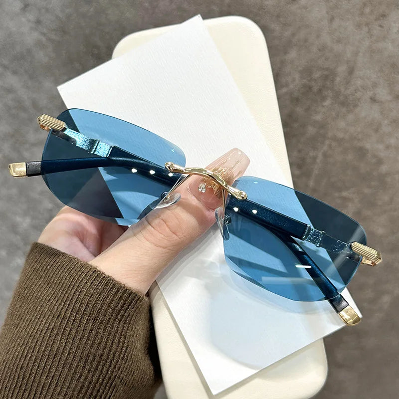 Square Reading Glasses Men Women Anti Blue Light Metal Frame Sunglasses Glasses Antifatigue Rectangle Computer Eyewear +1.5 +2.0