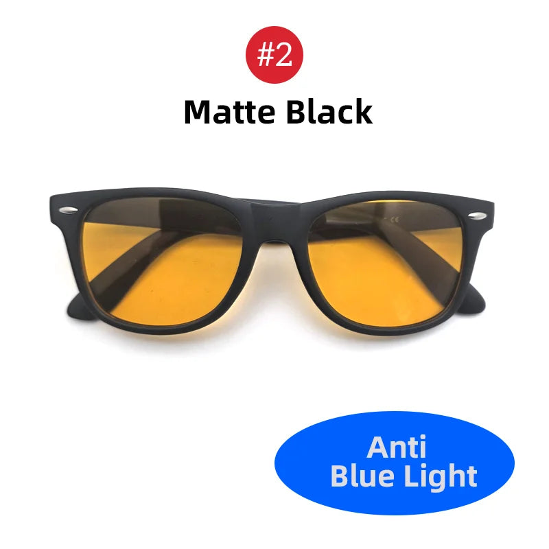 VIVIBEE Night Vision Blue Light Blocking Glasses Men Square Computer Eye  Eyeglasses Gaming Women Orange Eyewear